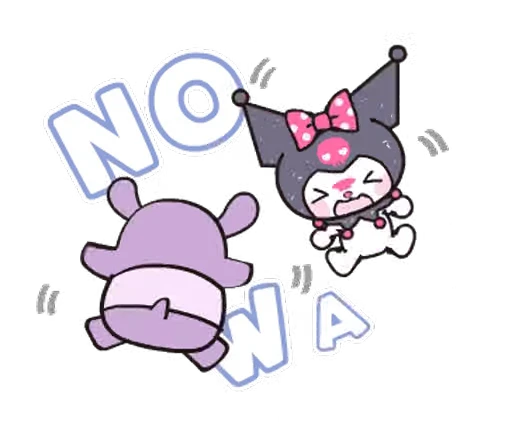🙂‍↔️ Стикер «Animated Kuromi» для Telegram