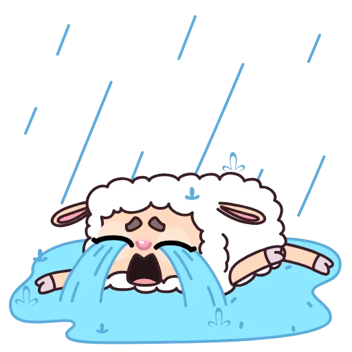 😭 Стикер «Овечка» для Telegram