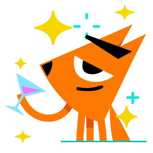 🍸 Стикер «Лисец» для Telegram