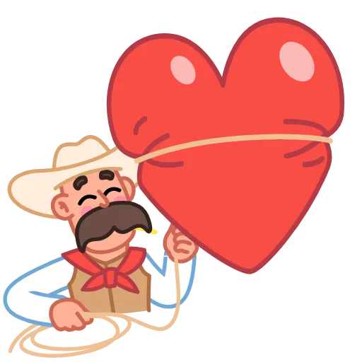🤠 Стикер «Love Animation» для Telegram