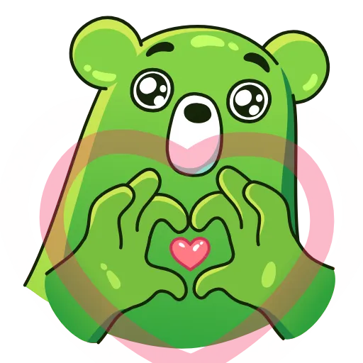 💓 Стикер «Midori Kuma» для Telegram