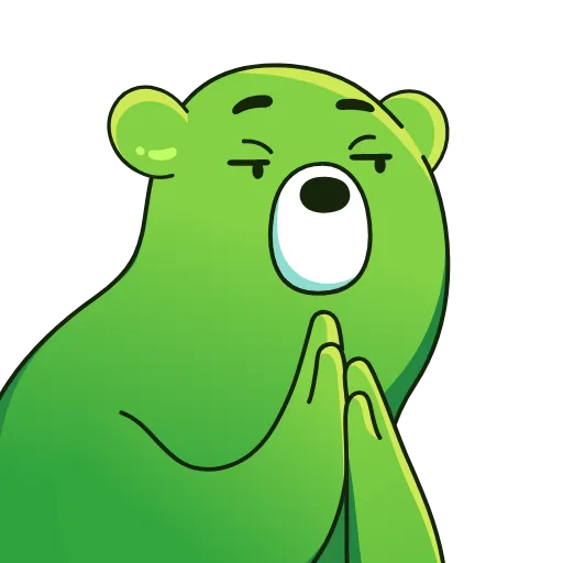 😏 Стикер «Midori Kuma» для Telegram