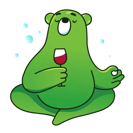 🍷 Стикер «Midori Kuma» для Telegram