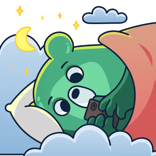 🌚 Стикер «Midori Kuma» для Telegram