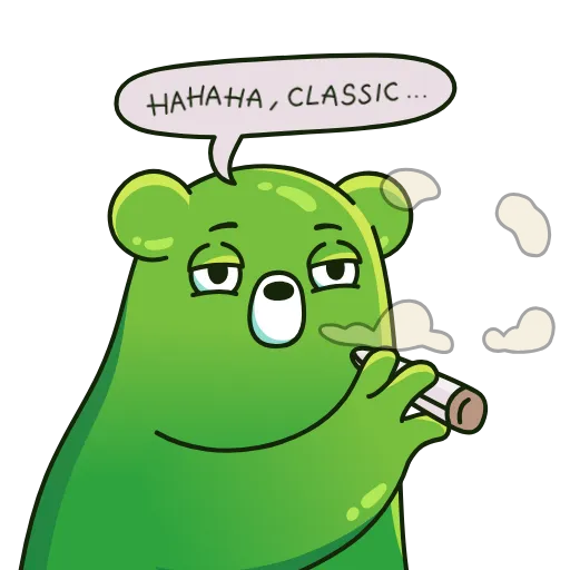 🚬 Стикер «Midori Kuma» для Telegram