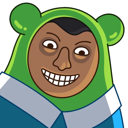 😬 Стикер «Midori Kuma» для Telegram