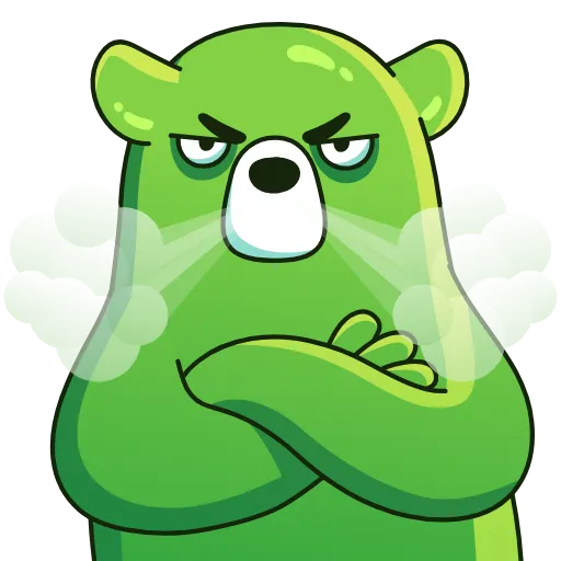😤 Стикер «Midori Kuma» для Telegram