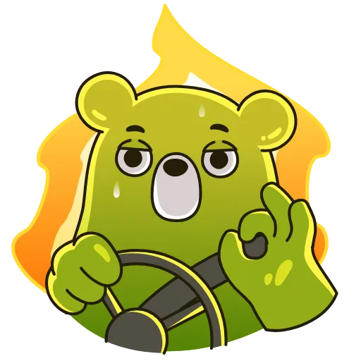 🔥 Стикер «Midori Kuma» для Telegram