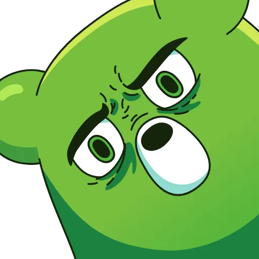 🤨 Стикер «Midori Kuma» для Telegram