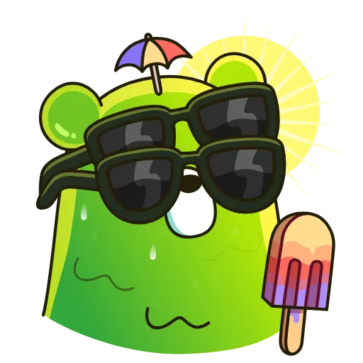 🥵 Стикер «Midori Kuma» для Telegram