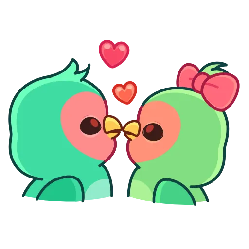 👩‍❤️‍👨 Стикер «Неразлучники» для Telegram
