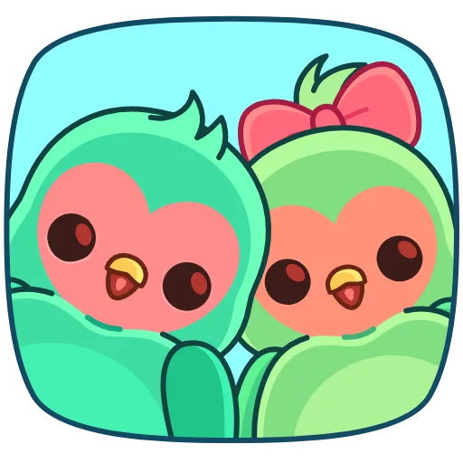 😃 Стикер «Неразлучники» для Telegram