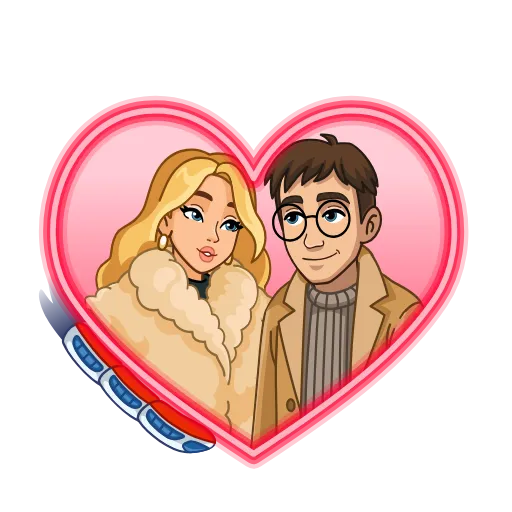 👩‍❤️‍👨 Стикер «Питер и Москва» для Telegram