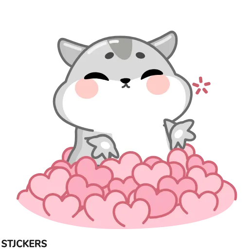 💋 Стикер «Анимированная милота 2» для Telegram