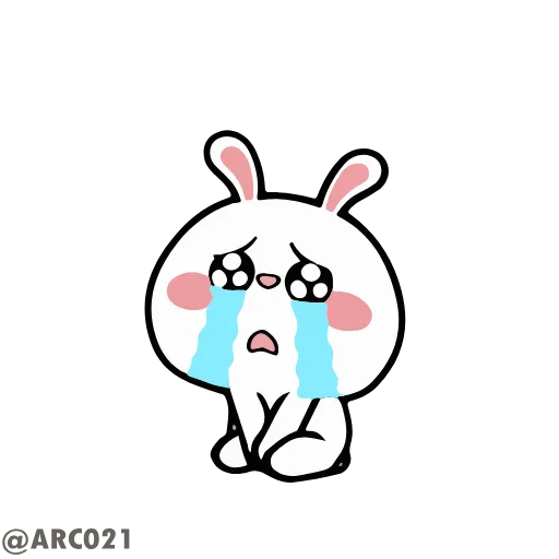 😭 Стикер «Анимированные кролики» для Telegram