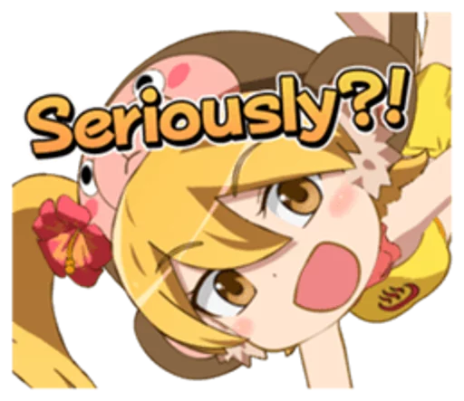 😧 Стикер «Anime ?» для Telegram