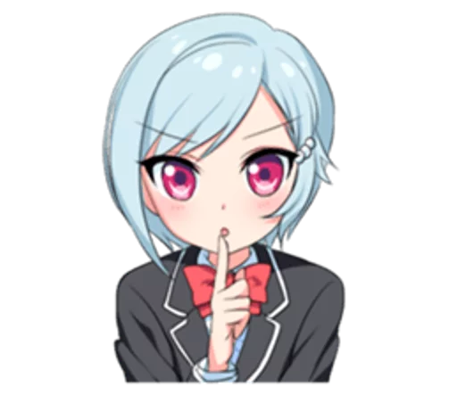 🤐 Стикер «Anime ?» для Telegram