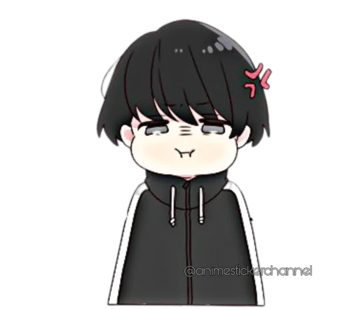 😡 Стикер «ANIME BOY» для Telegram