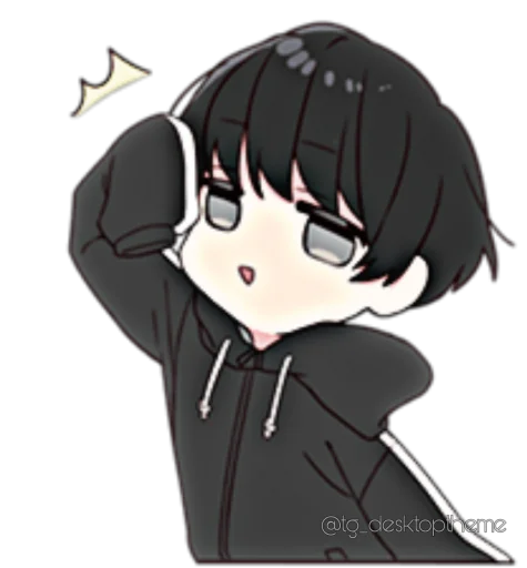 😊 Стикер «ANIME BOY» для Telegram