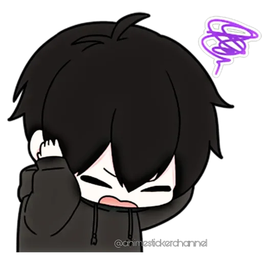 😵 Стикер «ANIME BOY» для Telegram