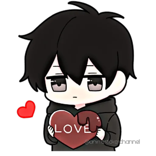 ❤️ Стикер «ANIME BOY» для Telegram