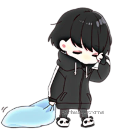 🥱 Стикер «ANIME BOY» для Telegram