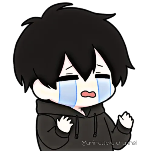 😭 Стикер «ANIME BOY» для Telegram