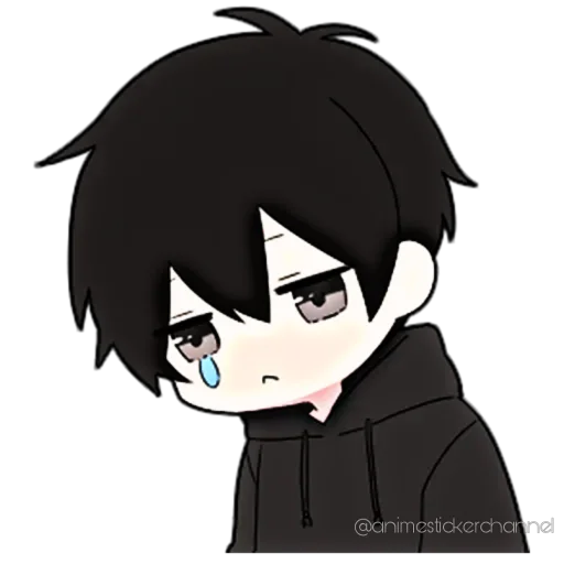 😢 Стикер «ANIME BOY» для Telegram