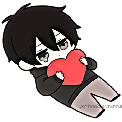 ❤️ Стикер «ANIME BOY» для Telegram