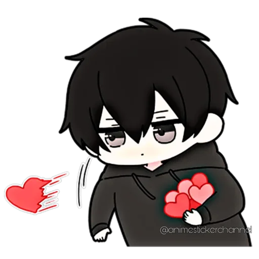 🥰 Стикер «ANIME BOY» для Telegram