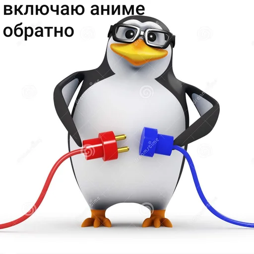 🐧 Стикер «Аниме тяночки» для Telegram