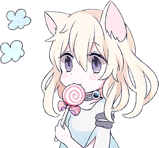 😜 Стикер «Аниме кошечка» для Telegram