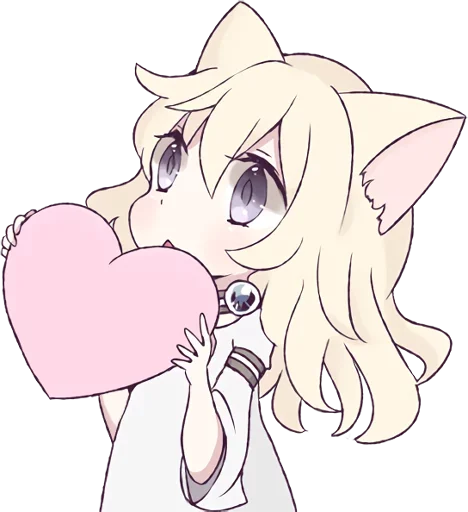 ❤️ Стикер «Аниме кошечка» для Telegram