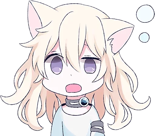 🫤 Стикер «Аниме кошечка» для Telegram