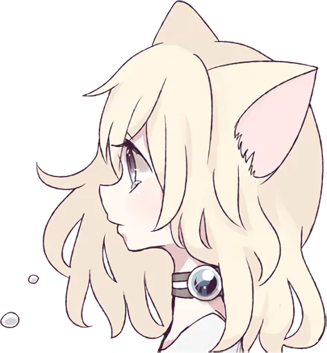 🫤 Стикер «Аниме кошечка» для Telegram