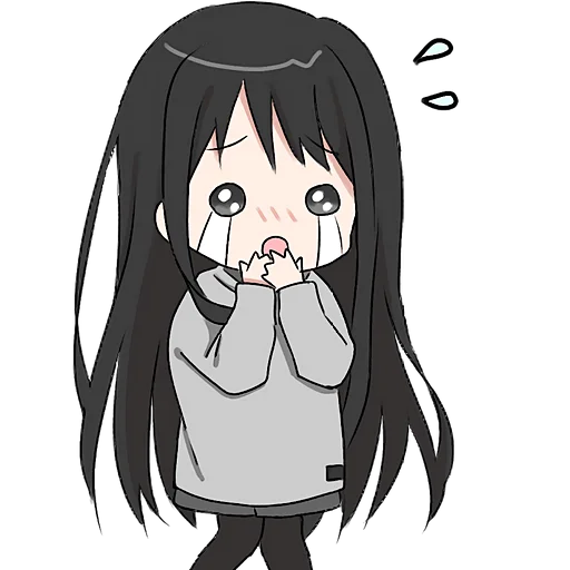 😢 Стикер «Аниме тян 2» для Telegram
