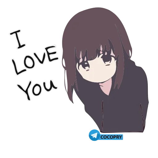 😇 Стикер «Anime Animated Girl» для Telegram