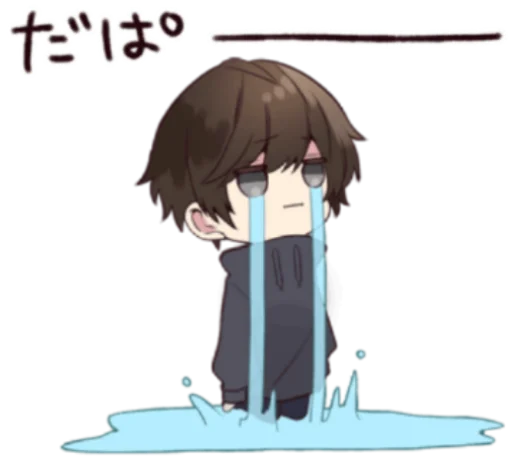 😭 Стикер «Menhera kun» для Telegram