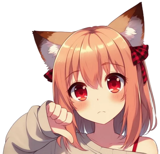 👎 Стикер «anime cats love» для Telegram