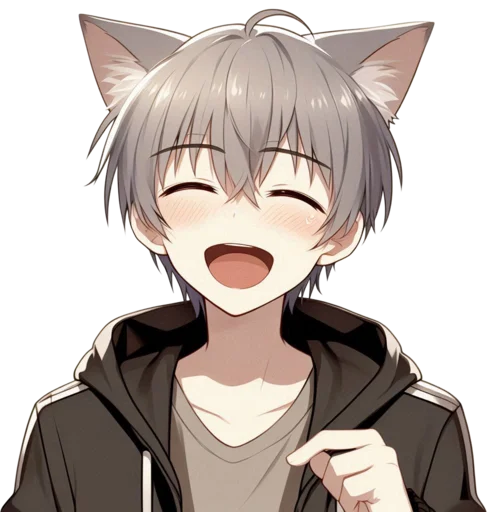 😂 Стикер «anime cats love» для Telegram