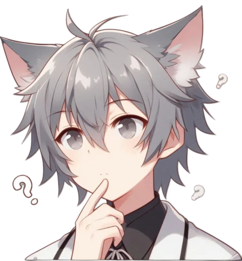 🤔 Стикер «anime cats love» для Telegram