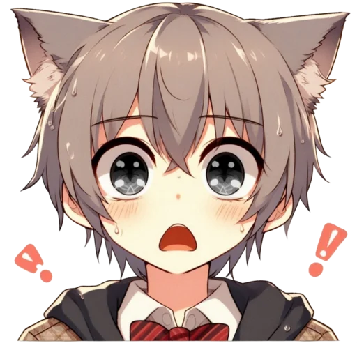 😱 Стикер «anime cats love» для Telegram