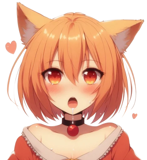 😍 Стикер «anime cats love» для Telegram