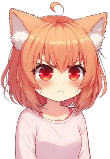 😡 Стикер «anime cats love» для Telegram