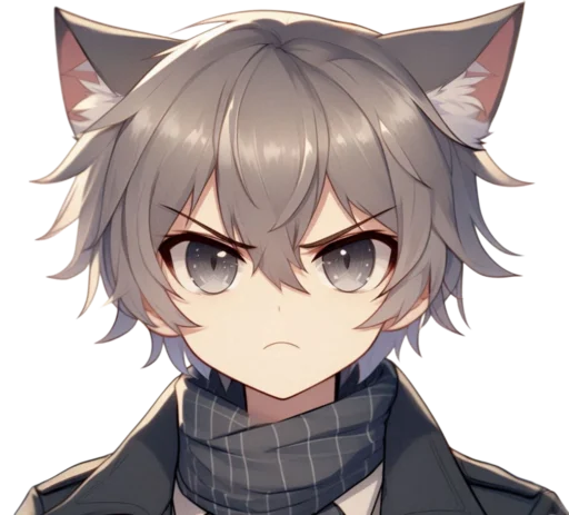 😡 Стикер «anime cats love» для Telegram