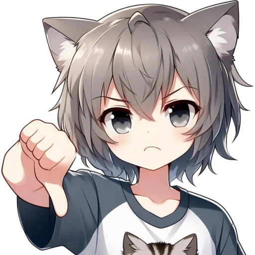 👎 Стикер «anime cats love» для Telegram