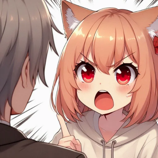 🤬 Стикер «anime cats love» для Telegram