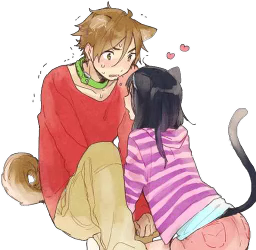 😽 Стикер «animecouple» для Telegram