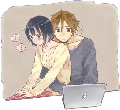 ⁉ Стикер «animecouple» для Telegram