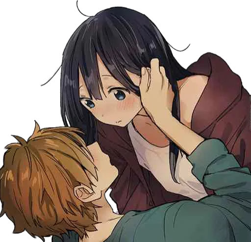 ❤ Стикер «animecouple» для Telegram